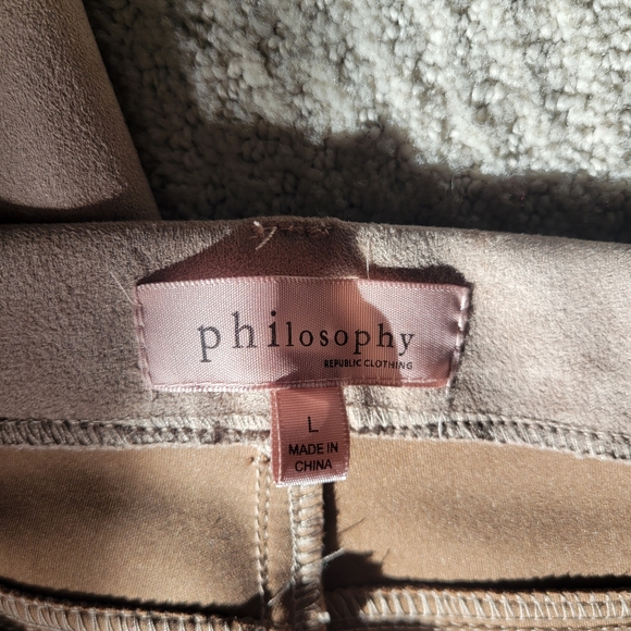 Philosophy suede pants, Size L - Picture 3 of 5